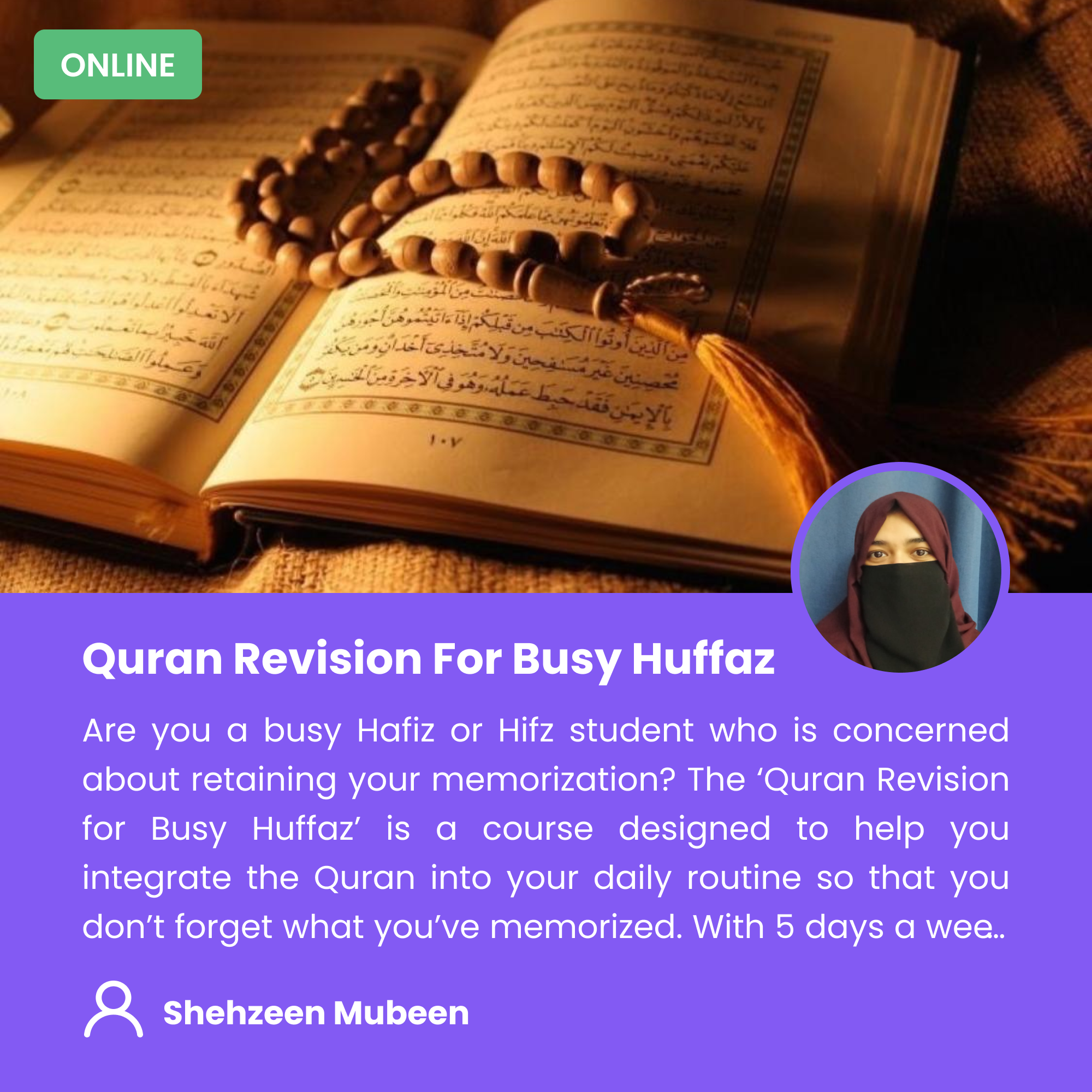 Quran Revision for Busy Huffaz